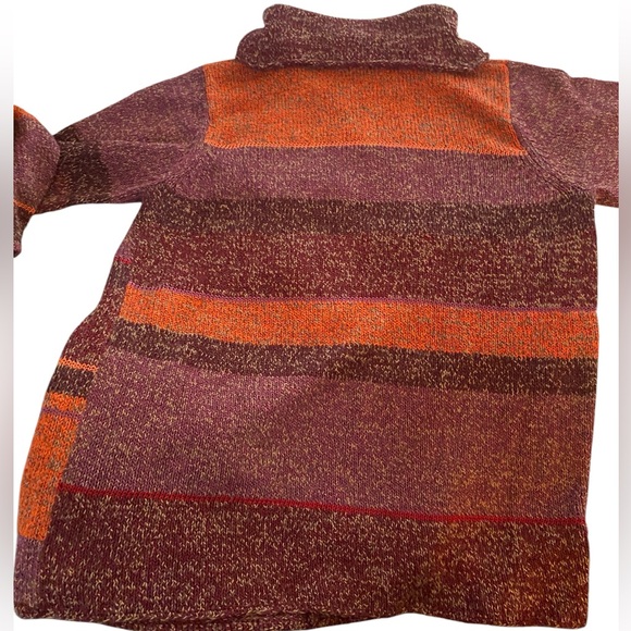 Sigrid Olsen Sport Stripped Cowlneck Sweater - Picture 2 of 6